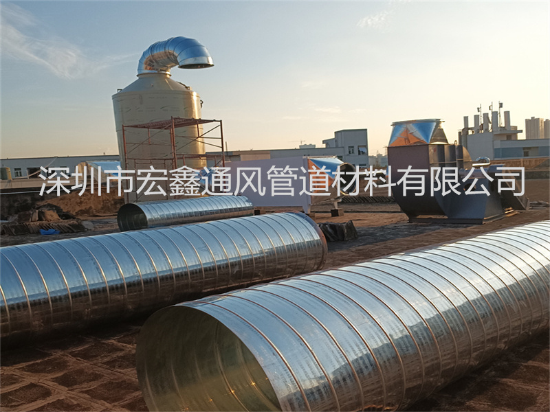 聯而達機電車間（jiān）除塵廢氣管道安裝案例