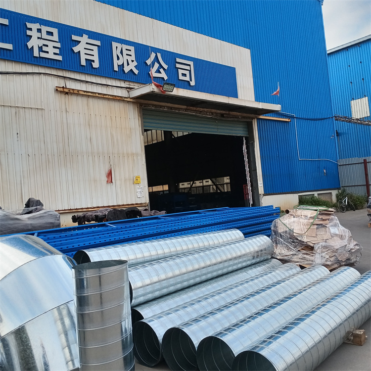 鍍鋅螺旋風管加工 車間排廢氣管道安裝 除塵管道加工