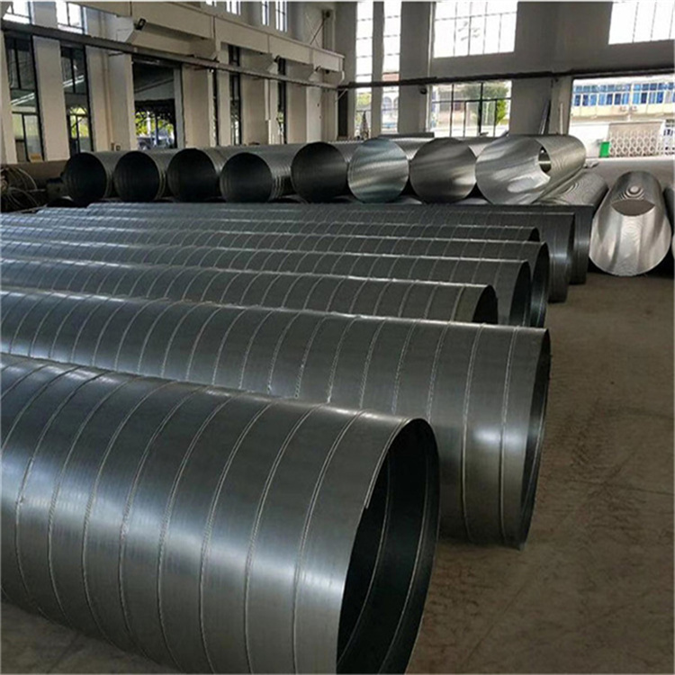 白鐵皮（pí）加工廠供應鍍鋅螺旋風管銷售 工廠廢氣管道安（ān）裝 餐廳排油煙管道定製