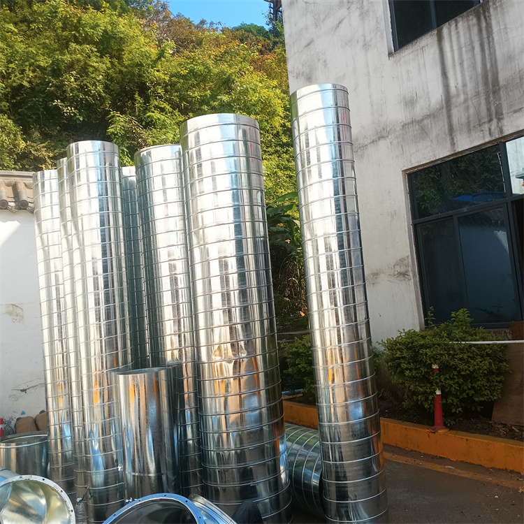 鍍鋅風管加工製作 排油（yóu）煙管道安裝 車間除（chú）塵螺旋風管加工