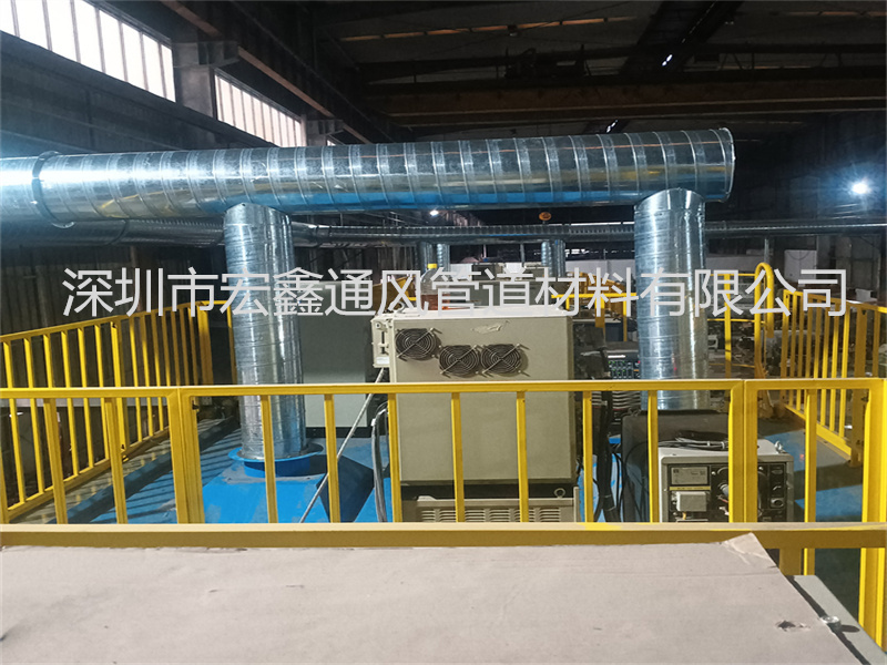 宝安汽（qì）车配件烤漆车间废气排烟管道安装工程案例（lì）